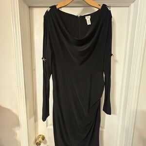 Cache Black Draped Dress